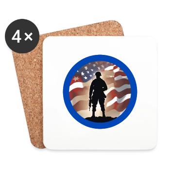 Veterans,veteran,armistice,us army,navy, - Coasters (set of 4) - white - Front