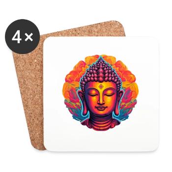 ZenBuddha - Untersetzer (4er-Set) - Weiß - Vorne