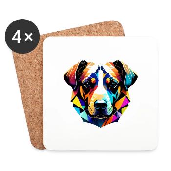 Hunde Hundewelpe Labrador Retriever Hund Hundefan - Untersetzer (4er-Set) - Weiß - Vorne