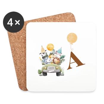 Letter to Safari - Coasters (set of 4) - white - Front