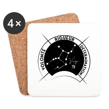 design vierge - Dessous de verre (lot de 4) - blanc - Devant