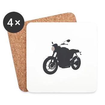 Motorcyclist Motorcross Motorcycle Motorcycle Fan - Coasters (set of 4) - white - Front