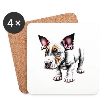 Staffordshire Bullterrier Hunde Hundebesitzer Hund - Untersetzer (4er-Set) - Weiß - Vorne