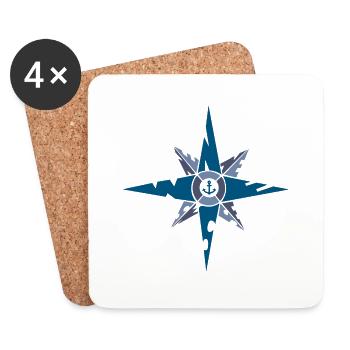compass - Coasters (set of 4) - white - Front