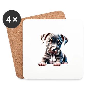 Staffordshire Bullterrier Hund Hundebesitzer Hunde - Untersetzer (4er-Set) - Weiß - Vorne