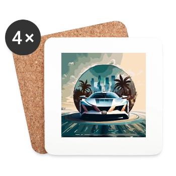 Miami Portal Escape (Miami Collection) - Coasters (set of 4) - white - Front
