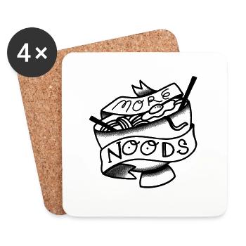 Mehr Noods Ramen Bowl voller Nudeln! - Untersetzer (4er-Set) - Weiß - Vorne
