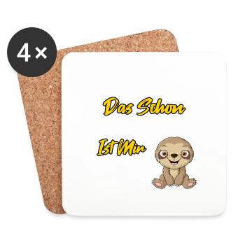 Ich Hab Das Schon Verstanden Ist Mir Nur Egal - Untersetzer (4er-Set) - Weiß - Vorne