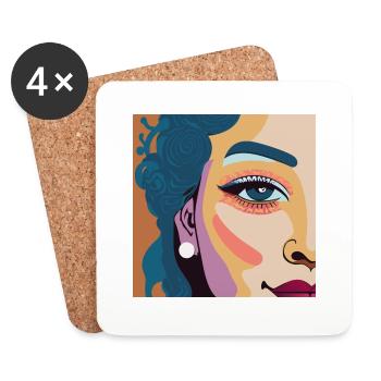 Women / Feminin / Art - Untersetzer (4er-Set) - Weiß - Vorne
