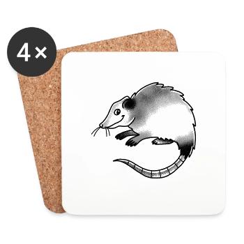 Niedliches kleines Opossum Opossum - Untersetzer (4er-Set) - Weiß - Vorne