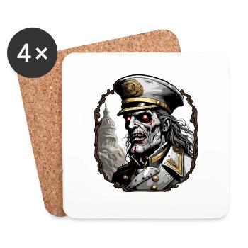 Zombie / Apocalypse /Untot / Horror / Virus / Logo - Untersetzer (4er-Set) - Weiß - Vorne