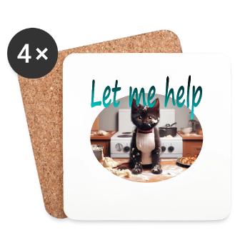 Kitchen Cat - Untersetzer (4er-Set) - Weiß - Vorne
