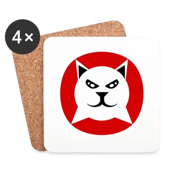 Lynx. - Dessous de verre (lot de 4) - blanc - Devant