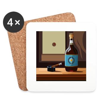 Whisky / Scotch / Bar - Untersetzer (4er-Set) - Weiß - Vorne