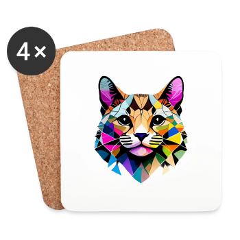 Cat Owner, Pet, Cat, Domestic Cat, Kitten - Coasters (set of 4) - white - Front