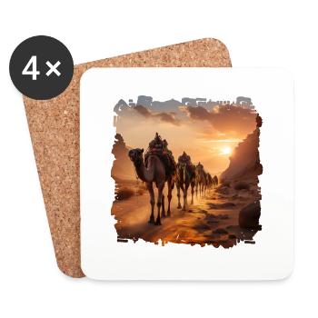 Camels can carry up to 400 kilograms of load - Coasters (set of 4) - white - Front