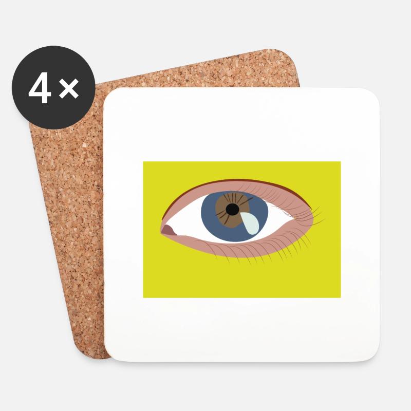 Eye - Coasters (set of 4) - white