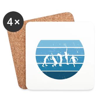 Playing Tennis Playing Tennis Player - Coasters (set of 4) - white - Front