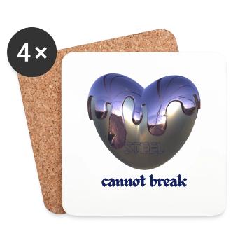 Steel cannot break - Untersetzer (4er-Set) - Weiß - Vorne