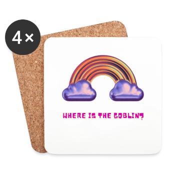Where is the goblin? Metallic rainbow - Coasters (set of 4) - white - Front