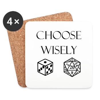 Fais ton choix... - Dessous de verre (lot de 4) - blanc - Devant