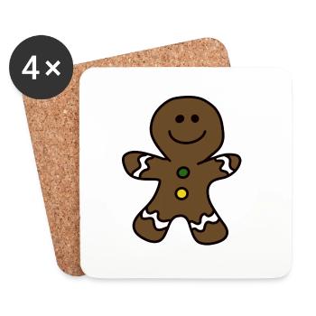 Gingerbread Baking Christmas Yummy Gingerbread - Coasters (set of 4) - white - Front