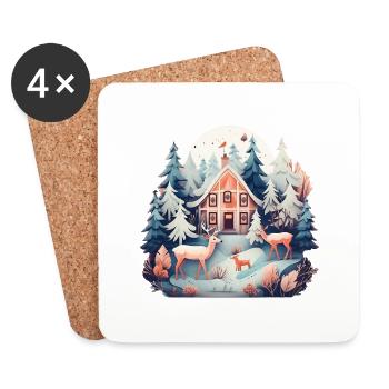 Christmas Shirt - Coasters (set of 4) - white - Front