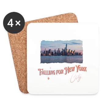 New York City Skyline Tourist NYC State Lover - Untersetzer (4er-Set) - Weiß - Vorne