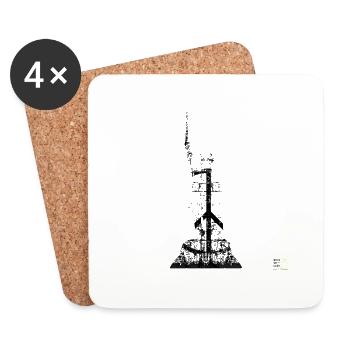 Hermannsdenkmal peace dunkel - Untersetzer (4er-Set) - Weiß - Vorne