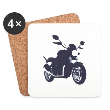 Motorcycle Motorcross Motorbike Fan Motorcyclist - Coasters (set of 4) - white - Front