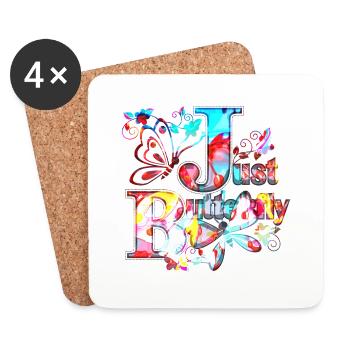 Colorful Butterfly Flowers Colorful Insect Dream Dream - Coasters (set of 4) - white - Front