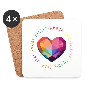 United Love - Coasters (set of 4) - white - Front