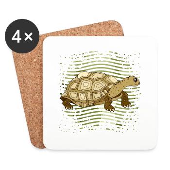 Tortoise - Coasters (set of 4) - white - Front