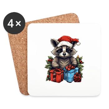 Noël 95 Petit - Dessous de verre (lot de 4) - blanc - Devant