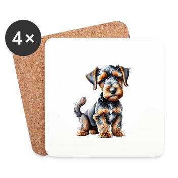 Yorkshire Terrier Puppy Dog Dog Owner - Coasters (set of 4) - white - Front