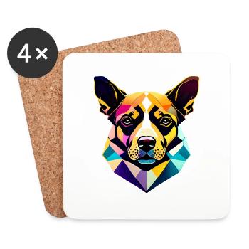 Dog Owner Dogs German Shepherd Dog Dog Owner - Coasters (set of 4) - white - Front