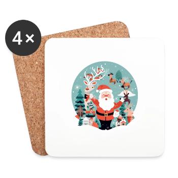 La magie de Noël - Dessous de verre (lot de 4) - blanc - Devant