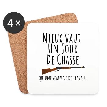 Hunting Gift - Funny Message for Hunter - Coasters (set of 4) - white - Front