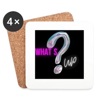 What´s up? - Untersetzer (4er-Set) - Weiß - Vorne