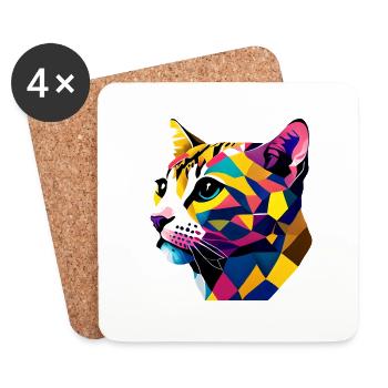 Kitten, Domestic Cat, Cat, Pet, Cat Owner - Coasters (set of 4) - white - Front
