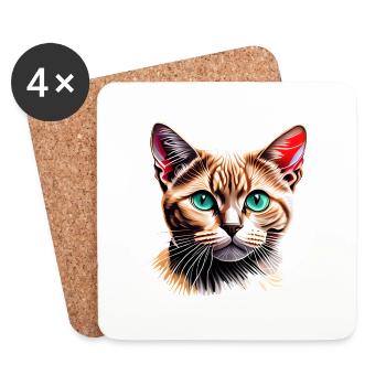 Kitten, Domestic Cat, Cat, Pet, Cat Owner - Coasters (set of 4) - white - Front