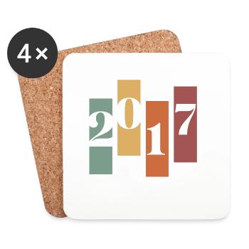 2017 Vintage Retro - Coasters (set of 4) - white - Front