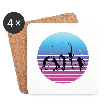 Women's Tennis Tennis Players Men's Tennis - Coasters (set of 4) - white - Front