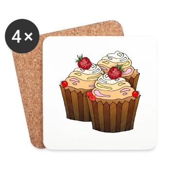 Cakes - Coasters (set of 4) - white - Front