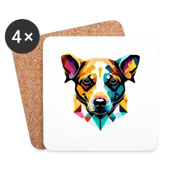 German Shepherd Dog Owner Dog Dog Dog Owner - Coasters (set of 4) - white - Front
