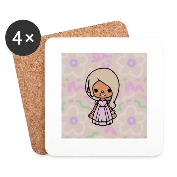 Courtneyoneillart Youtube Avatar - Untersetzer (4er-Set) - Weiß - Vorne