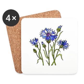 Flowers - Coasters (set of 4) - white - Front