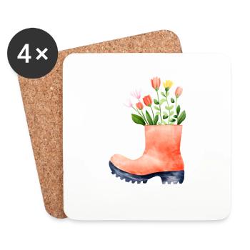 Jardinage Hobby Jardinier Jardinage Jardinage Jardinier - Dessous de verre (lot de 4) - blanc - Devant