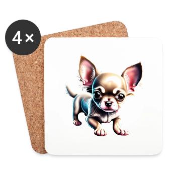Chihuahua Dog Chihuahua Puppy Dogs Dog Owner - Coasters (set of 4) - white - Front
