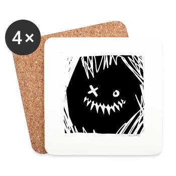 joker clown - Untersetzer (4er-Set) - Weiß - Vorne